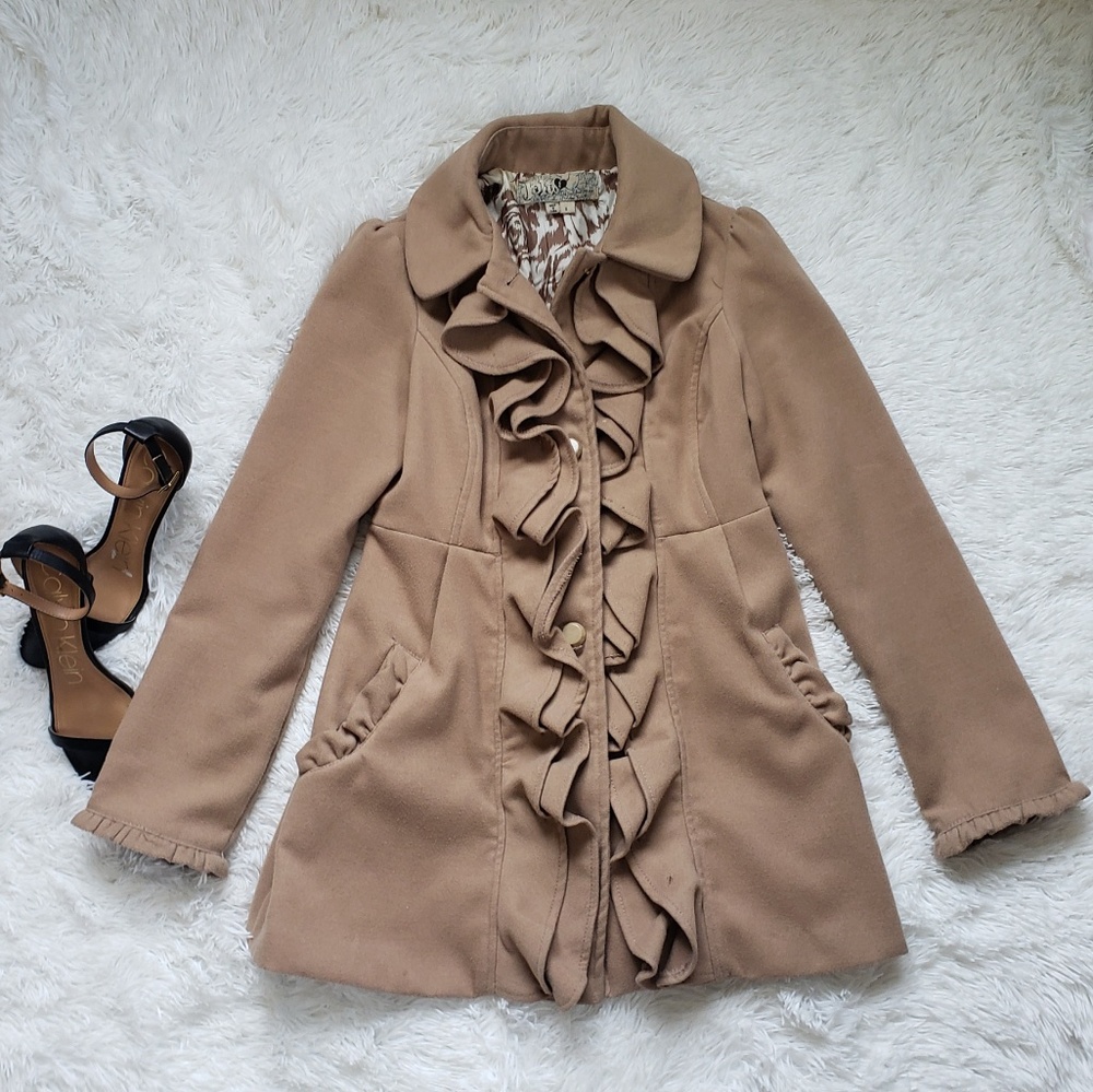 Tan trench coat